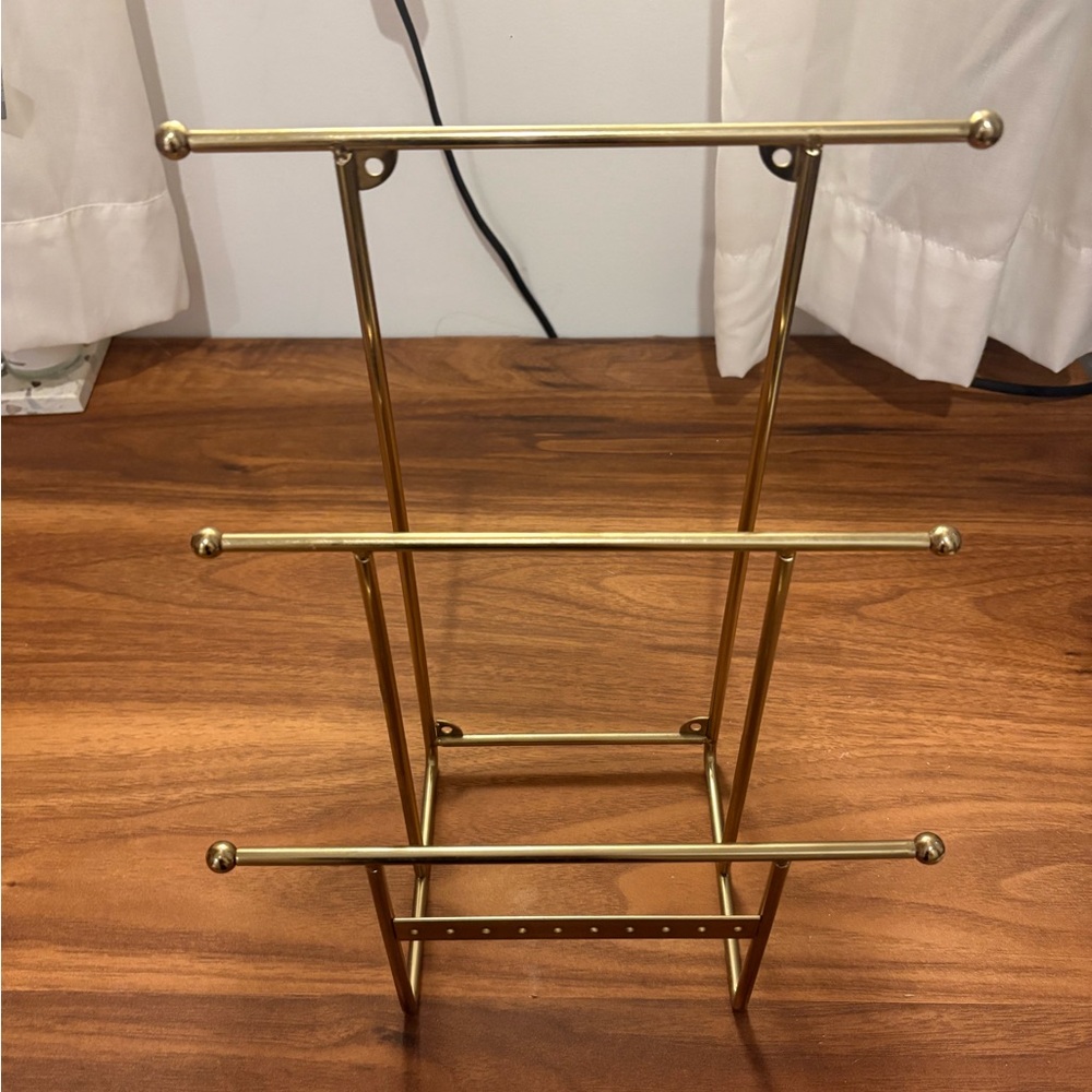 Urban Outfitters Gold Metal Multi-Tier Jewelry Organizer Stand - Picture 1 of 3